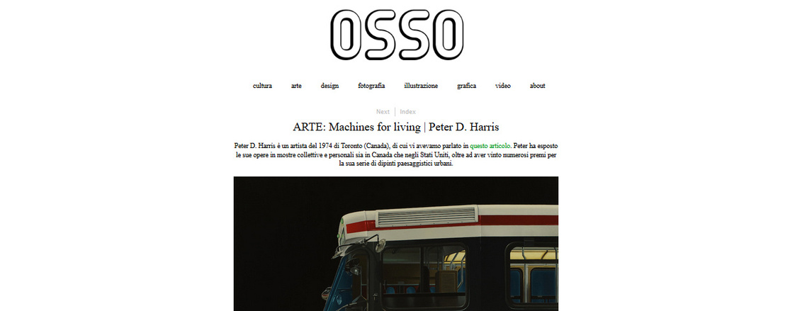 osso magazine, ttc, streetcar, peter harris, mira godard gallery, machines for living