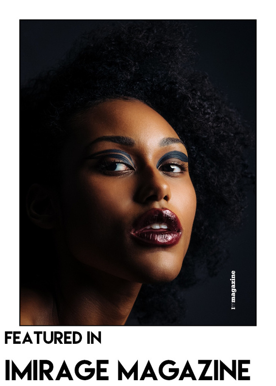 Beauty Magazine Submission featuring Beauty Model Shanya McLeary and Makeup Artist Meeza Gee photographed by M. Cameron Crew for Imirage Magazine. Shot in photo studio in New York.