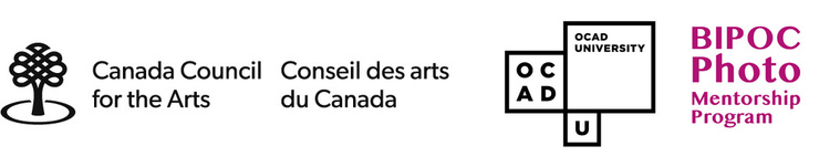 Canada Council for the arts, OCAD University, BIPOC Photo Mentorship Program logos