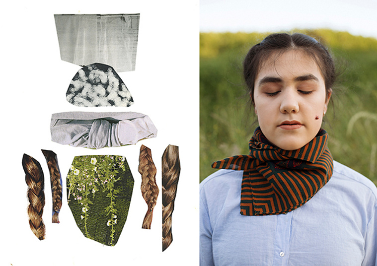 Clea Christakos-Gee, from the series What Fits, 2017 and Alia Youseff, Rayhannah, 2016, Feminist Photography Network