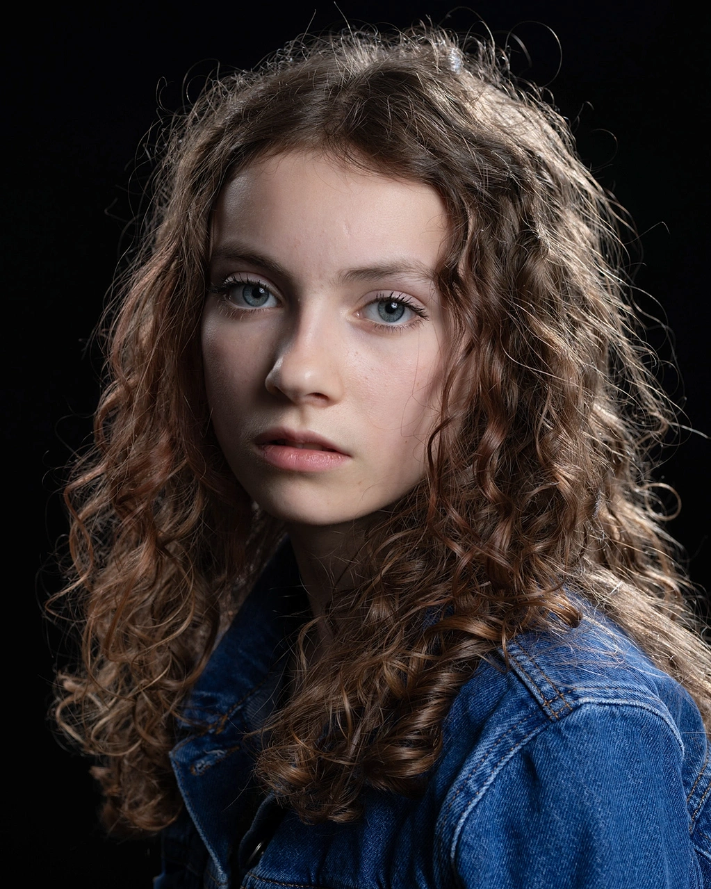 Young female actor headshot session, actor headshots taken in Aire Street Studio Leeds 