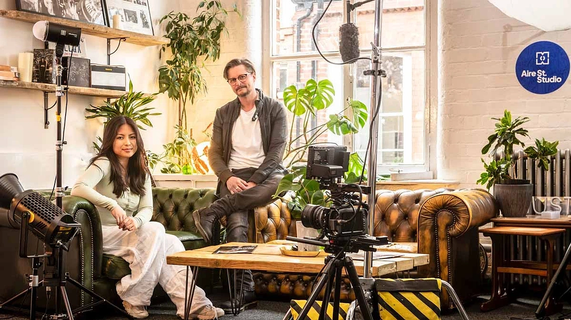 An-interior-photograph-at-Aire-Street-Studio-Interior-with-Beya-Millan-Photographer-Assistant-Mark-Wheelwright-Photographer 