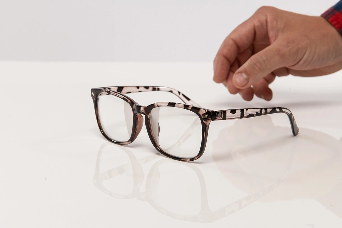 e-commerce product photo of designer glasses