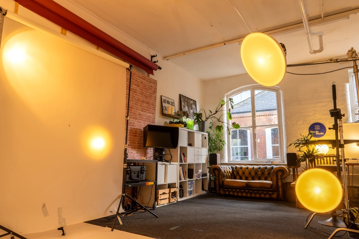 Aire Street Studio & Headshots Photo studio leeds interior during a photography studio hire session in leeds 