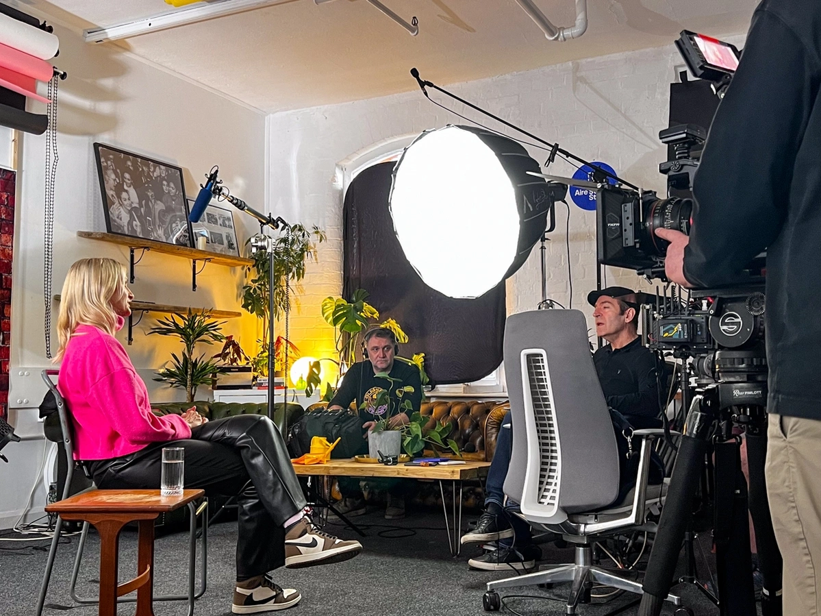 Aire Street Studio & Headshots Photo studio leeds interior during a photography studio hire session in leeds talking heads by BBC 