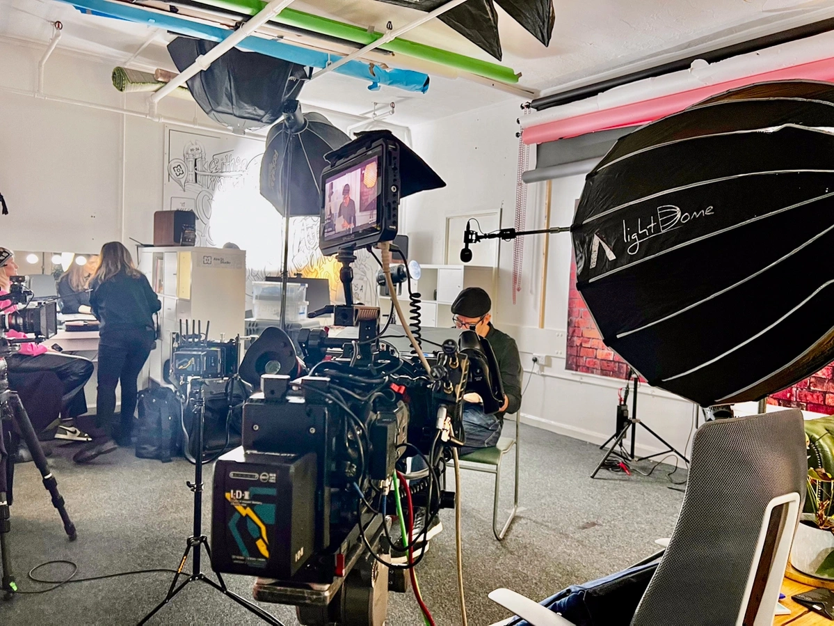 Aire Street Studio & Headshots Photo studio leeds interior during a photography studio hire session in leeds by BBC 