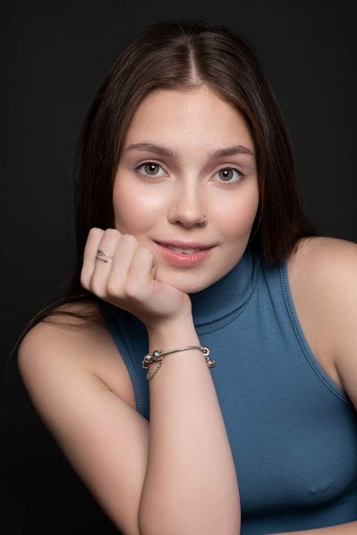 OG:Image White Female Model Photographed in Aire Street Studio by Mark Wheelwright