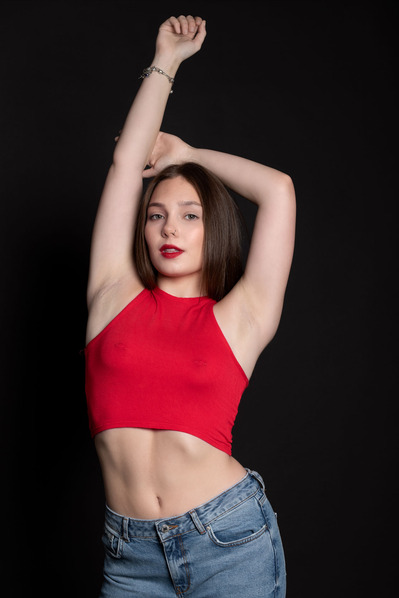 OG:Image White Female Model Photographed in Aire Street Studio by Mark Wheelwright