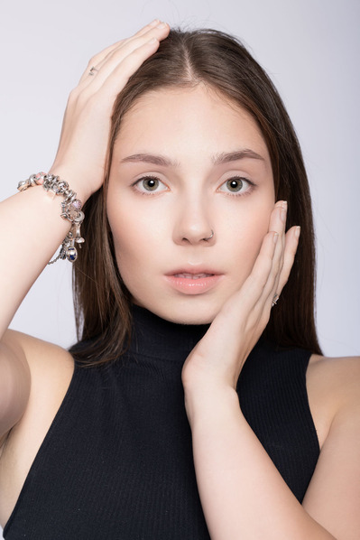 OG:Image White Female Model Photographed in Aire Street Studio by Mark Wheelwright