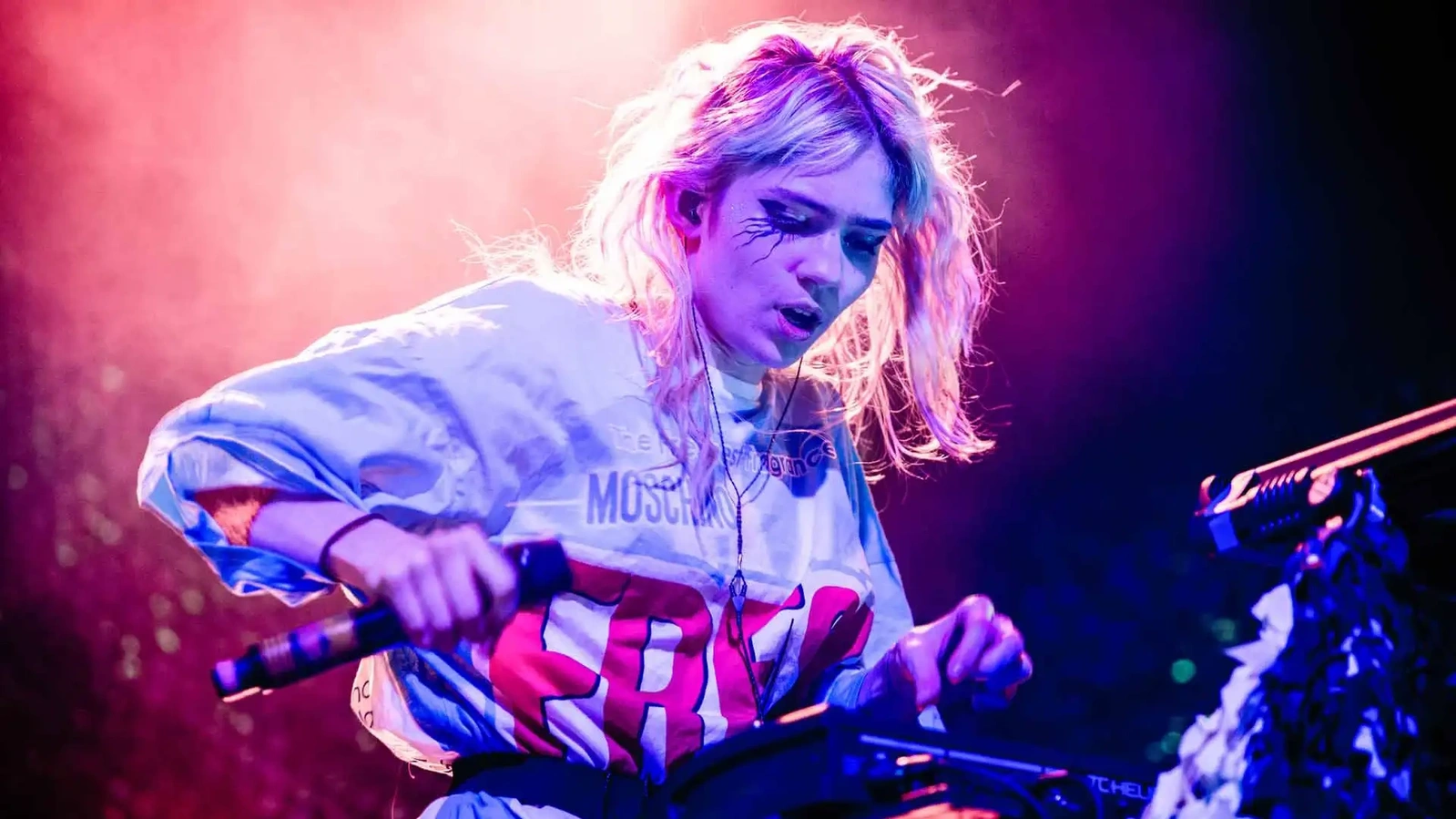 OG:Image of GRIMES performing live at Leeds o2 Academy photographed by Mark Wheelwright of Aire Street Studio Leeds