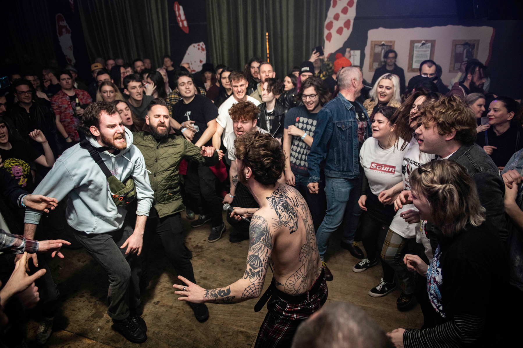 image of mosh pit at rifest January 25th 2020 at LEEDS BELGRAVE music hall photograph by Mark Wheelwright Aire Street Studio Leeds