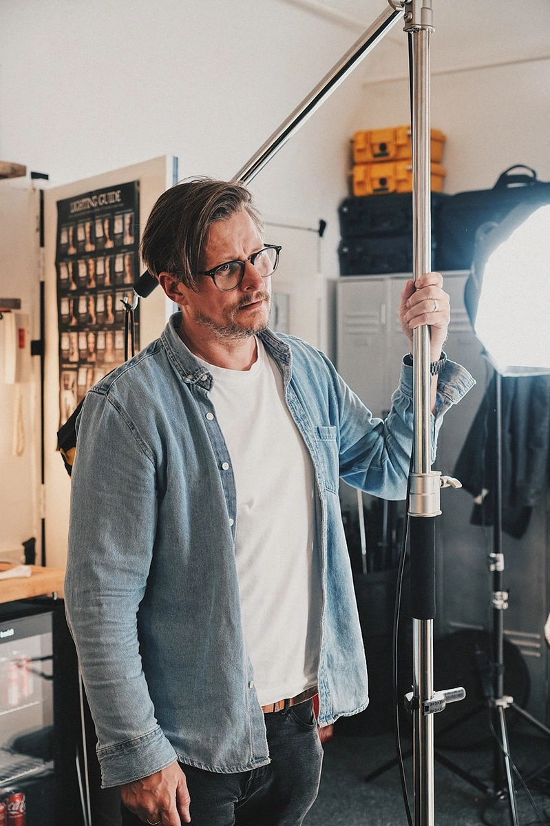 Behind them scenes image of Mark Wheelwright at Aire Street Studio in Leeds