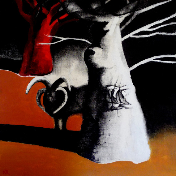 The Sorcerer (diptych), 2013, mixed media on paper
