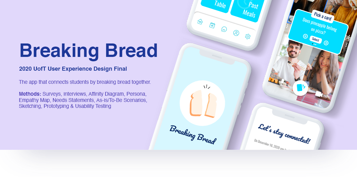 Breaking Bread is an app that connects students by allowing them to share meals and conversation. Click to check out more!