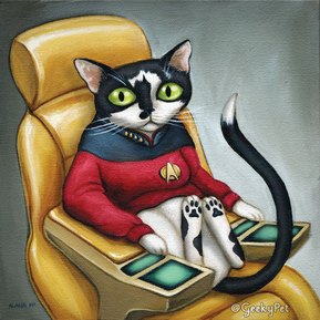 This cat captain is ready to embark on an interstellar journey. A purrfect gift for any pet-loving Sci-fi fan, or for yourself!
