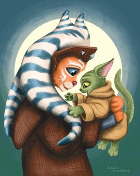 The perfect blend of wisdom and cuteness! This kitties is ready to bring balance to the force—one purr at a time.