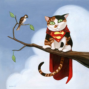 Meet Super Cat, ready to leap into action and save the day!
