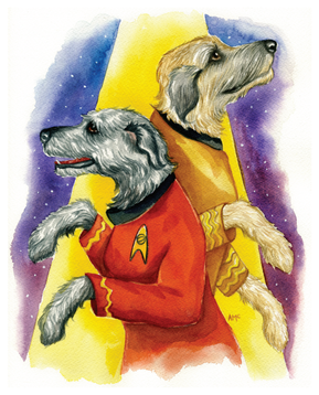These futuristic canines are on a mission to go where no dog has gone before. A purrfect gift for any pet-loving Sci-fi fan, or for yourself!
