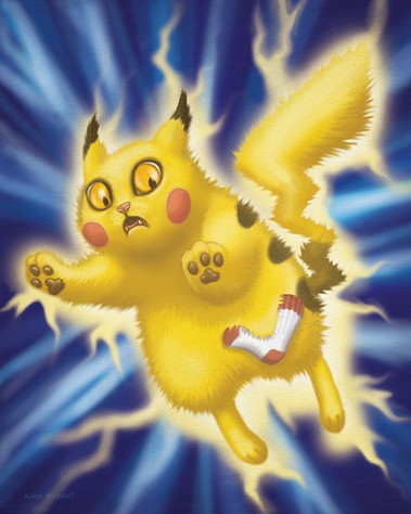You've gotta catch 'em all! Or at least this little yellow kitty. Pikachoo Kitty is having a bit of a static electricity problem.