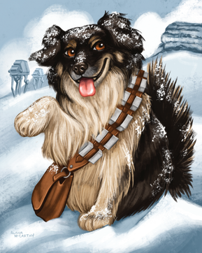 Who knew that Chewy dog would love this snowy planet? Guess it must be all that fur.