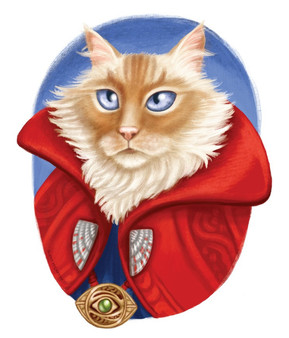 This was a portrait of the strange cat Casper cosplaying
