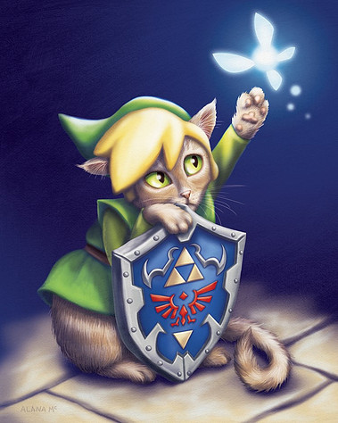 Kitty just can't finish the dungeon until he bats at the fairy. Poor Princess Z will be waiting to be rescued forever with all this distracting fluttering going on.