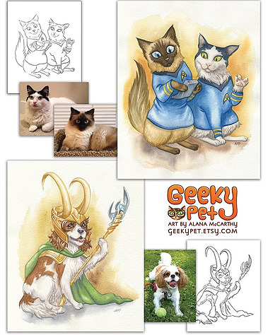 This is a completely unique one of a kind portrait of your favorite pet!
