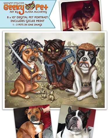This is a completely unique, one of a kind painting of your pet!

