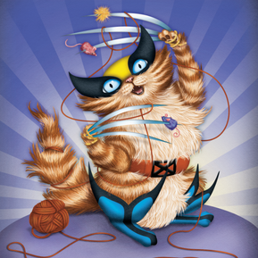Those wolvey claws aren't all they're cracked up to be when it comes to playing with cat toys.
