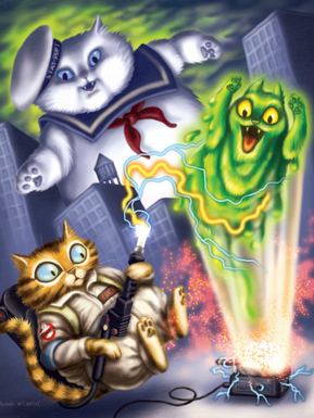 Cats ain't afraid of no ghosts!
