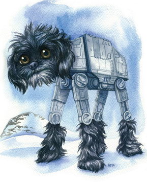 Luke would never want to trip up this little A T-A T Barker.
