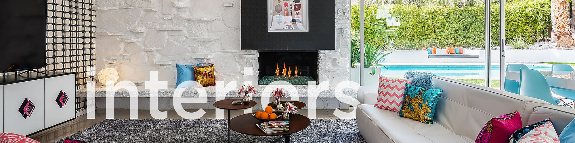 Interiors showcased at this mid-century modern home, feature true Southern California indoor/outdoor living. Photography by Craig Bernardi.