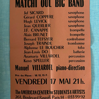 Affiche du Matchi Oul Big Band à l’American Center de Paris