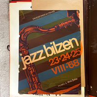 Affiche ancienne du festival Jazz Bilzen 1968