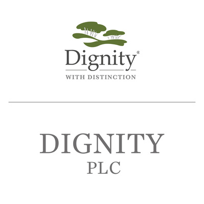 Dignity Plc before and after logos
