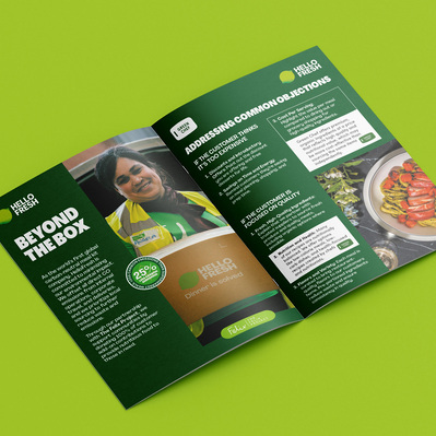 HelloFresh & Green Chef dual-branded Handbook page 6-7 spread