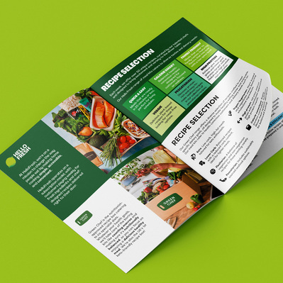 HelloFresh & Green Chef dual-branded Handbook page 2-3 spread
