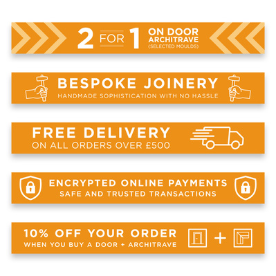 Services and special offers banners for Doors UK website