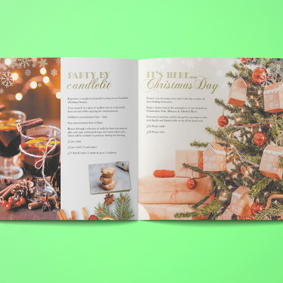 The Limes Country Lodge Hotel Christmas Brochure. Inside spread with events