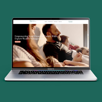 Visual of desktop website homepage on laptop screen