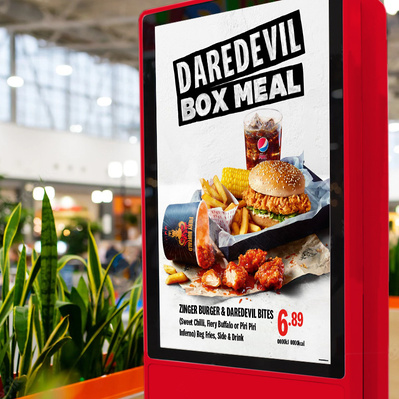 Digital POS promotion for KFC Daredevil Box Meal
