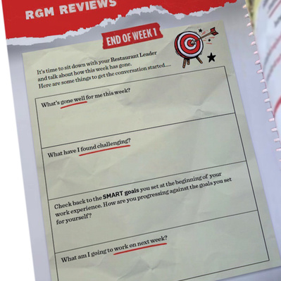 KFC Work Experience Guidebook end of week 1 review page