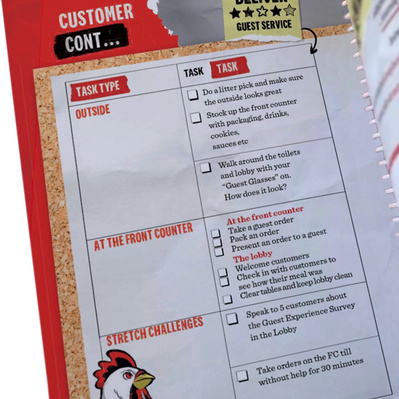 KFC Work Experience Guidebook Guest Service page