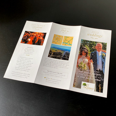 Wedding Leaflet outside open out