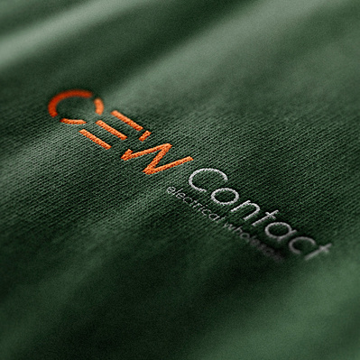 CEW landscape logo embroidered on work uniform