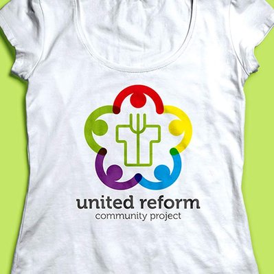 United Reform Community Project Logo on t-shirt