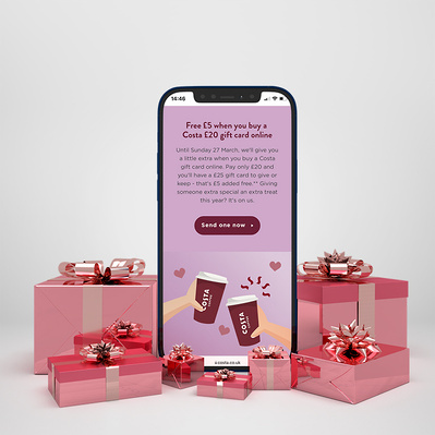 Costa Mothers Day website page