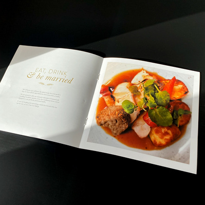 Wedding Brochure Spread 4 - eat, drink & be married