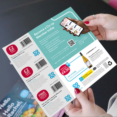 Co-op local store Spring door drop leaflet back page with tear off coupons