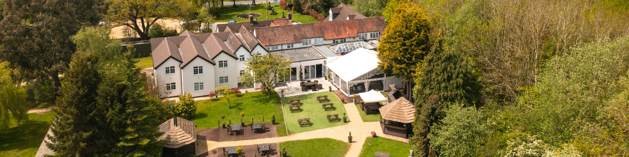 Aerial view of The Limes Country Lodge Hotel